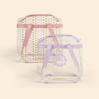 CLEAR VINYL TOTE WITH ZIPPER