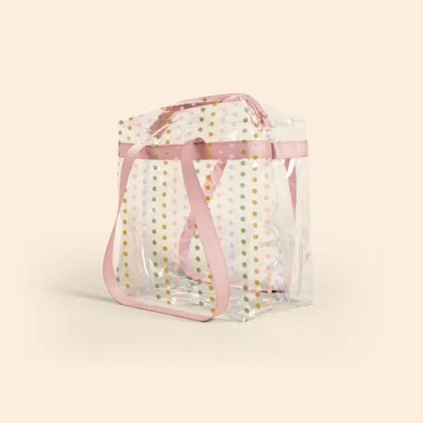 CLEAR VINYL TOTE WITH ZIPPER