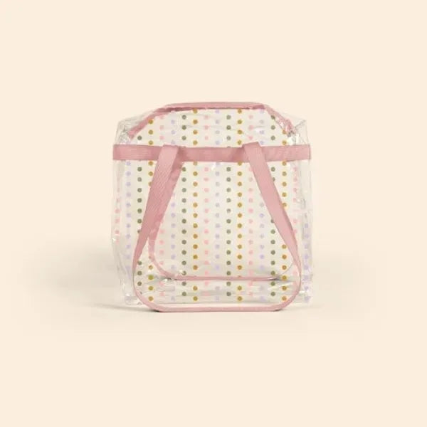 CLEAR VINYL TOTE WITH ZIPPER