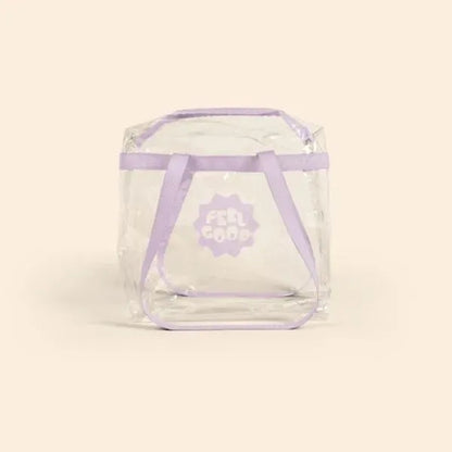 CLEAR VINYL TOTE WITH ZIPPER