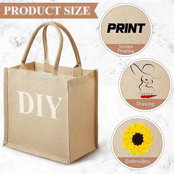 Multi-sizes Jute Tote Bag