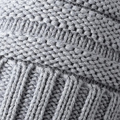 Winter Knit Beanie Hat Gloves Set