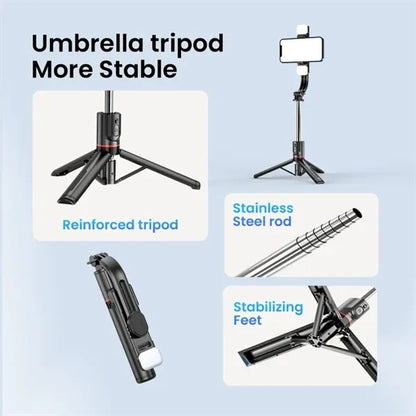 46" Smart Selfie Stick with Double-Fill Lights