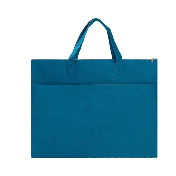 Double-Layer A4 Zipper Document Tote Bag