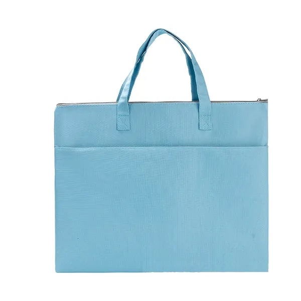Double-Layer A4 Zipper Document Tote Bag