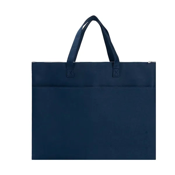 Double-Layer A4 Zipper Document Tote Bag