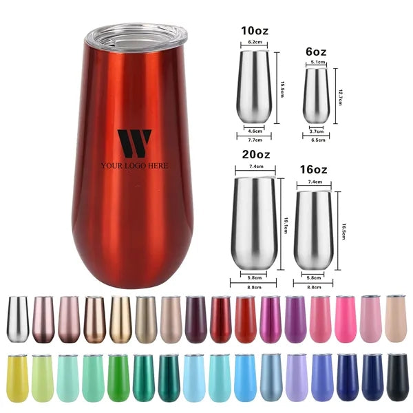 10 Oz Stemless Champagne Flute