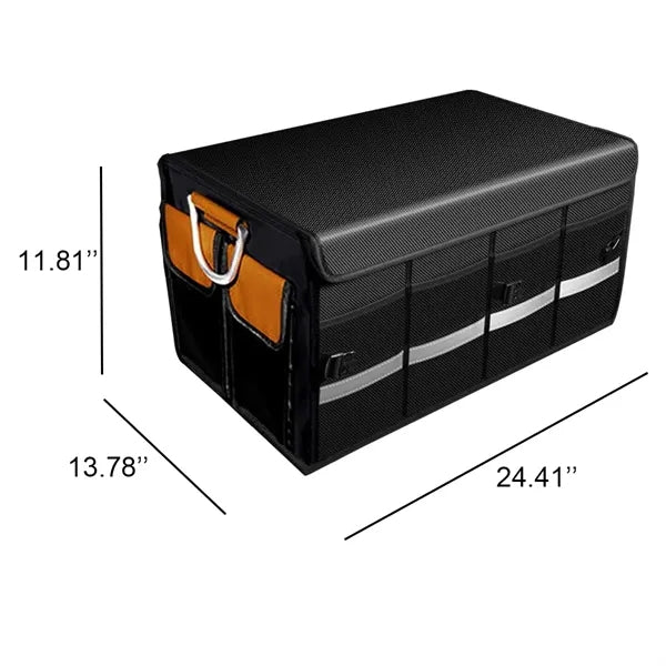 Collapsible Multi Compartment Car Trunk Organizer