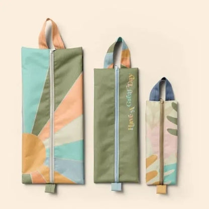 TUCK GUSSET POUCHES SET OF 3 - 4CP POLY