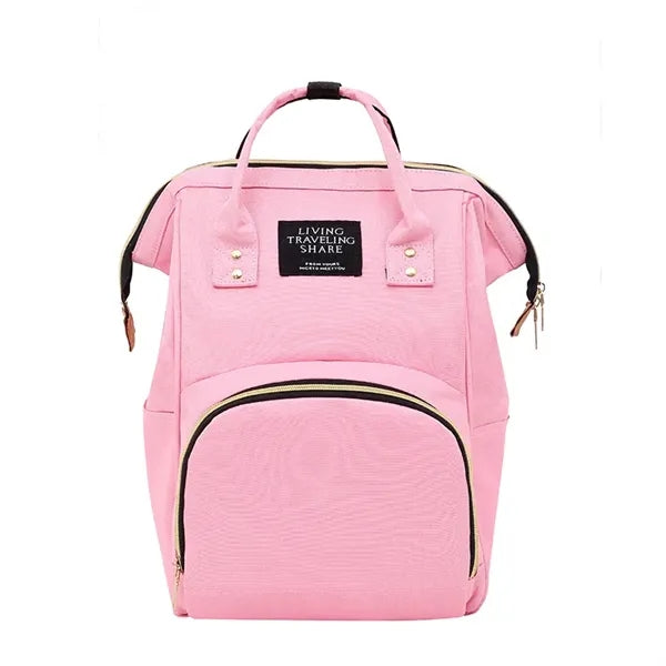 Large Capacity Shoulder Bottle Diaper Backpack