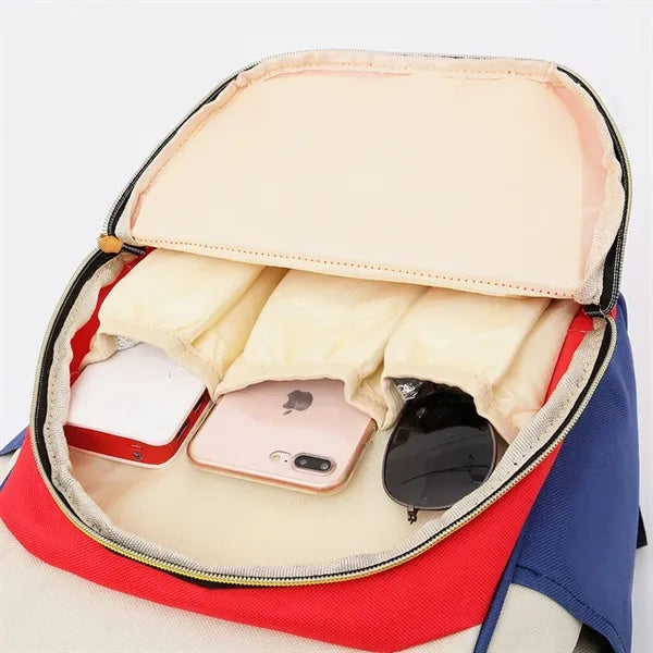 Large Capacity Shoulder Bottle Diaper Backpack