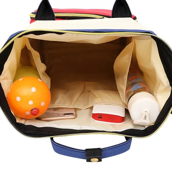 Large Capacity Shoulder Bottle Diaper Backpack