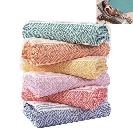 Oversized Cotton Turkish Tassel Beach Towels