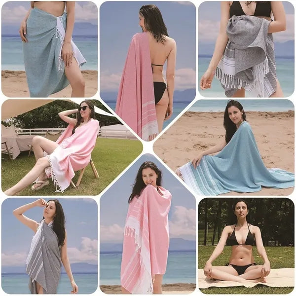 Oversized Cotton Turkish Tassel Beach Towels