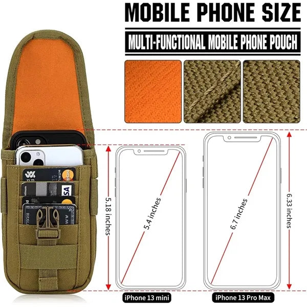 Tactical Compact Utility EDC Waist Phone Card Holder
