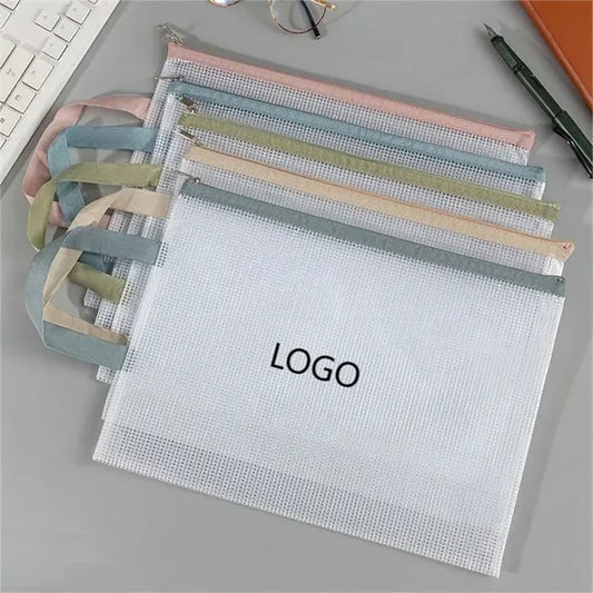 A4 Handheld Mesh Zipper Pouch