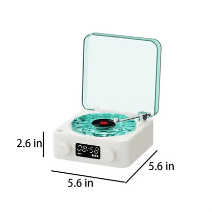 Christmas Waves Vinyl Player Speaker Ambient Light Clock