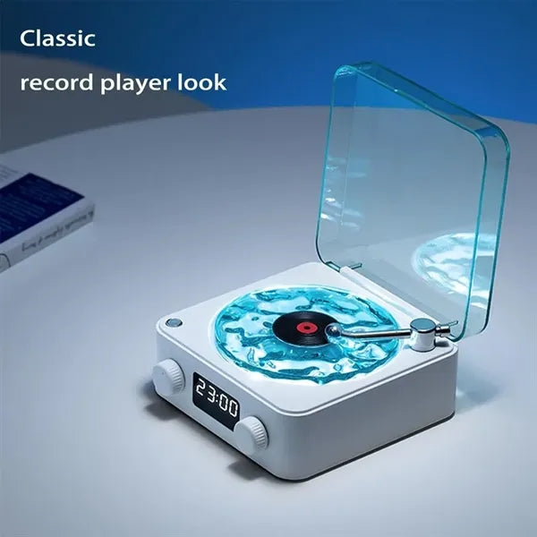 Christmas Waves Vinyl Player Speaker Ambient Light Clock