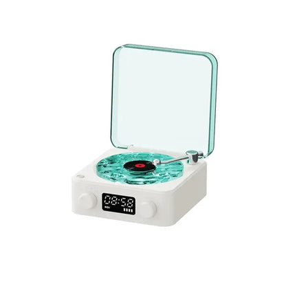 Christmas Waves Vinyl Player Speaker Ambient Light Clock