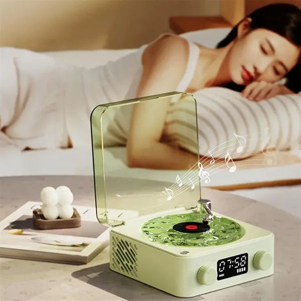 Christmas Waves Vinyl Player Speaker Ambient Light Clock