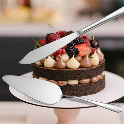 2Pcs Wedding Stainless Steel Cake Knife and Server Set