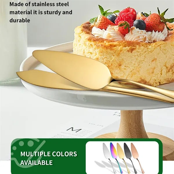 2Pcs Wedding Stainless Steel Cake Knife and Server Set