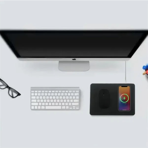 2-in-1 Leather Magnetic Wireless Charging Mouse Pad