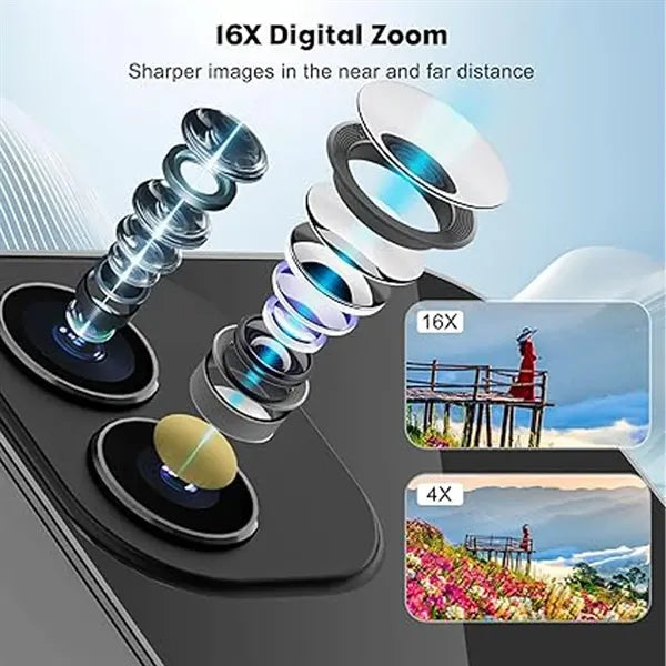 Touch Screen Triple Lens Digital Camera with Autofocus