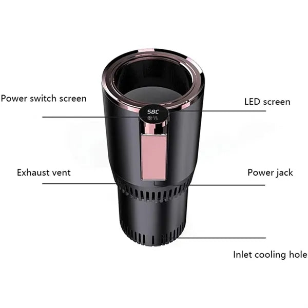 2-in-1 Cooler Warmer Car Cup with LED Temperature Display