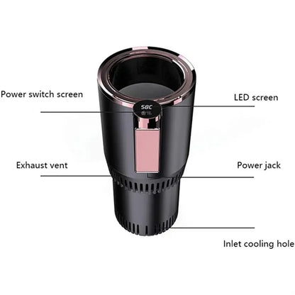 2-in-1 Cooler Warmer Car Cup with LED Temperature Display