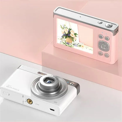 4K HD Screen Compact Portable Digital Camera with Hand Strap