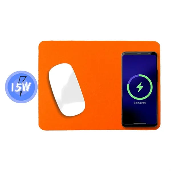 2-in-1 Leather Magnetic Wireless Charging Mouse Pad