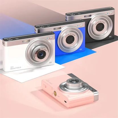 4K HD Screen Compact Portable Digital Camera with Hand Strap