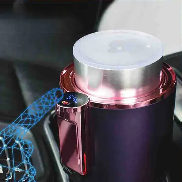 2-in-1 Cooler Warmer Car Cup with LED Temperature Display