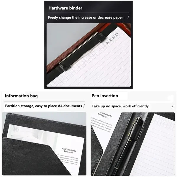 A4 Business Versatile Padfolio with Magnetic Buckle
