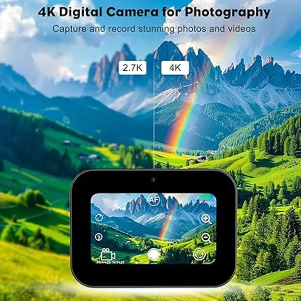 Touch Screen Triple Lens Digital Camera with Autofocus