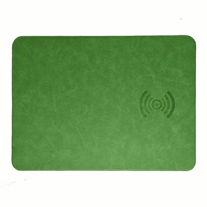 2-in-1 Leather Magnetic Wireless Charging Mouse Pad