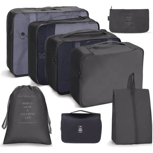 8-Piece Travel Organizer Luggage Compression Pouches