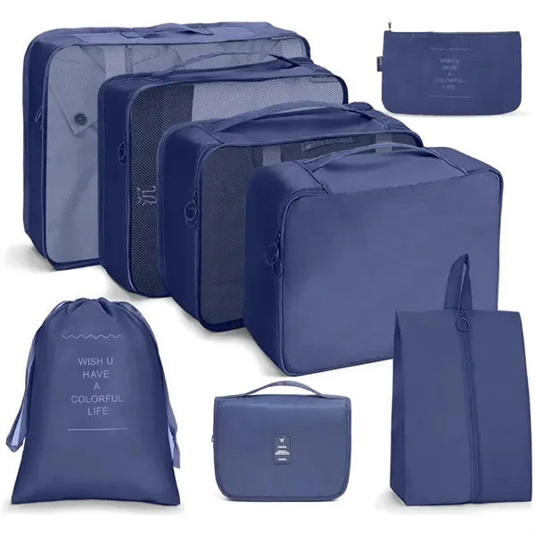 8-Piece Travel Organizer Luggage Compression Pouches
