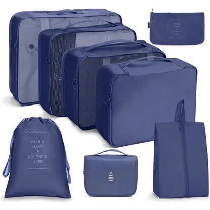 8-Piece Travel Organizer Luggage Compression Pouches