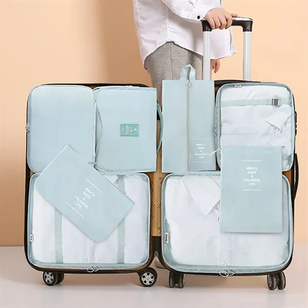 8-Piece Travel Organizer Luggage Compression Pouches