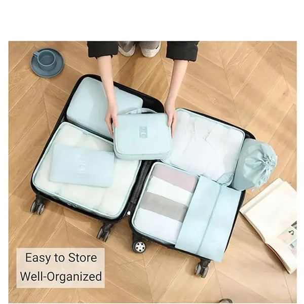 8-Piece Travel Organizer Luggage Compression Pouches