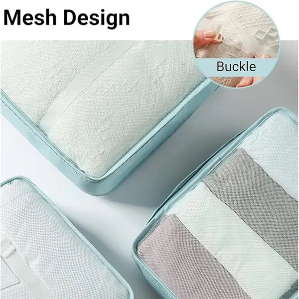 8-Piece Travel Organizer Luggage Compression Pouches
