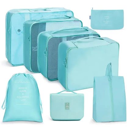 8-Piece Travel Organizer Luggage Compression Pouches