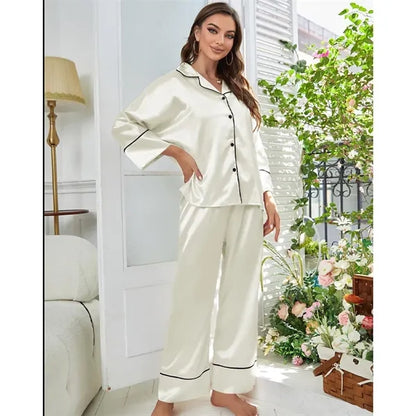 Women Long Sleeved Pajama Suit