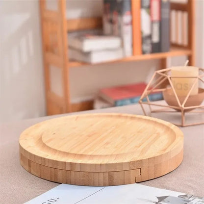 Christmas Bamboo Cheese Platter Board Set Tray for Kitchen