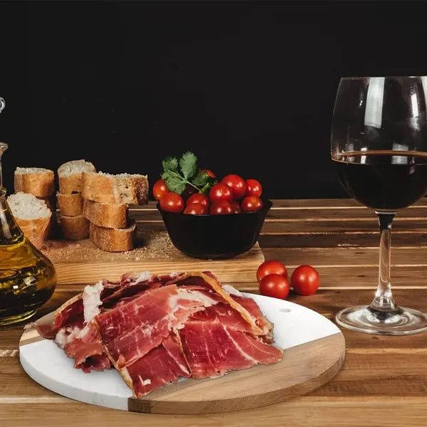 Christmas Wood Marble Serving Cheese Tray Cutting Board