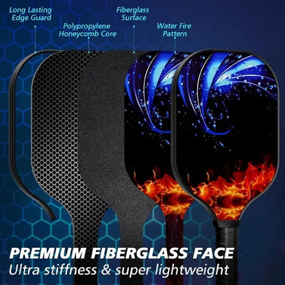 Fiberglass Pickleball Paddles Set Bag with 4 Balls