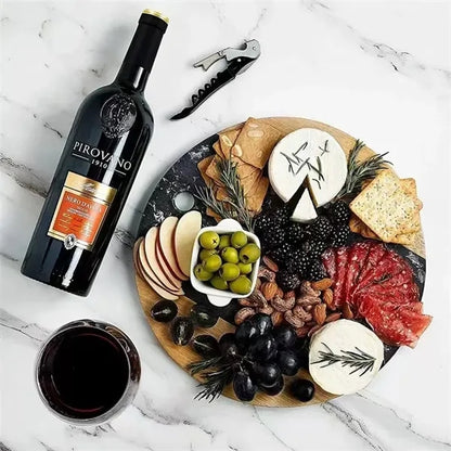 Christmas Wood Marble Serving Cheese Tray Cutting Board