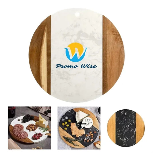 Christmas Wood Marble Serving Cheese Tray Cutting Board